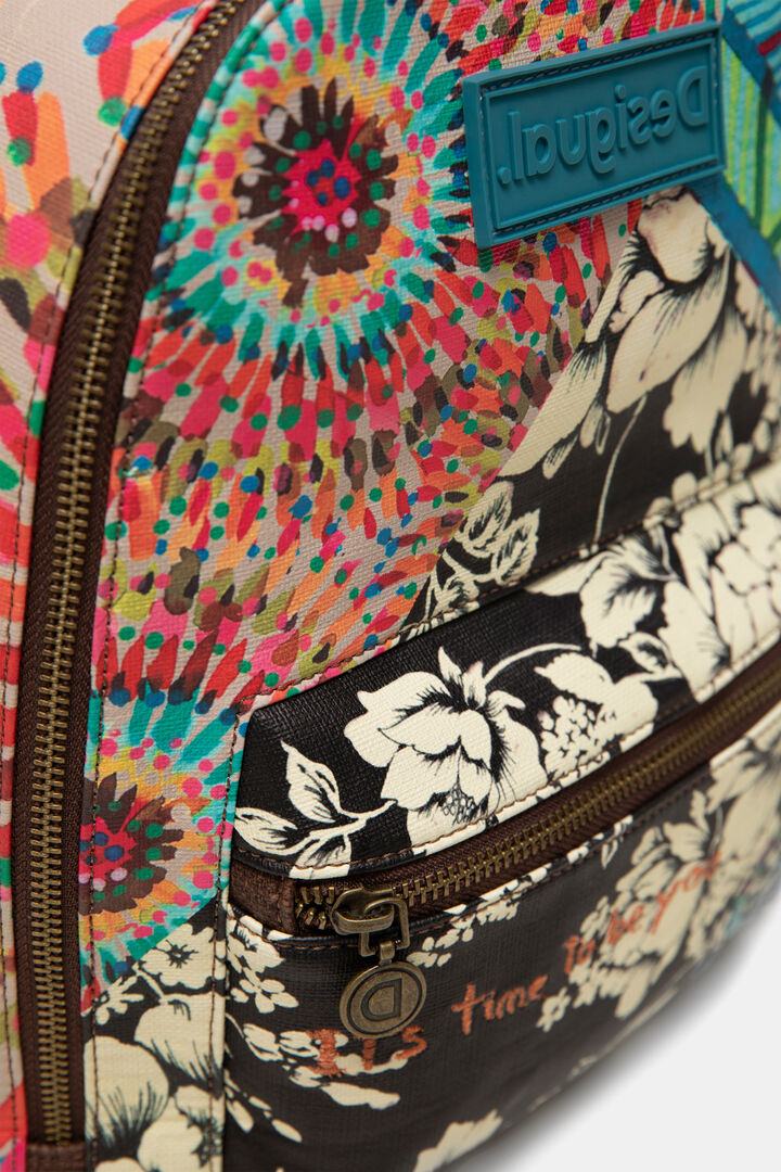 Mochila mini multiestampado mensaje | Desigual