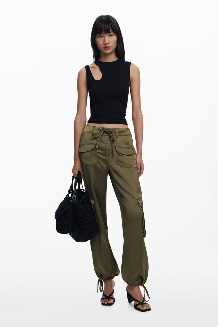 Satin cargo pants | Desigual