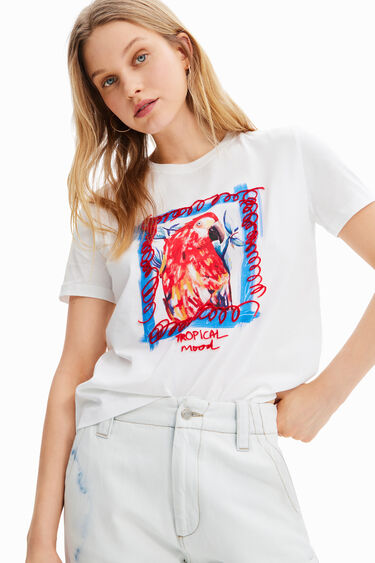 Camiseta tropical loro | Desigual