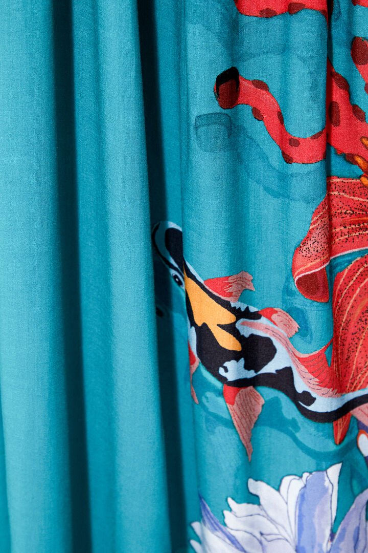 Maxi vestido corales sostenible | Desigual