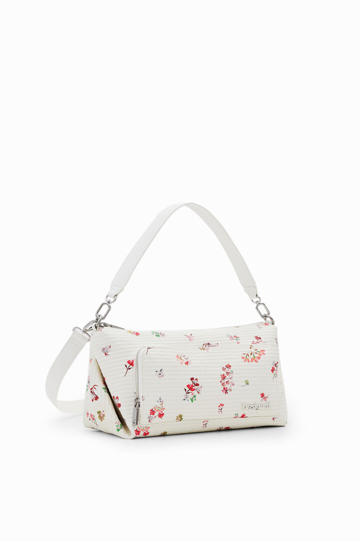 M textured floral bag