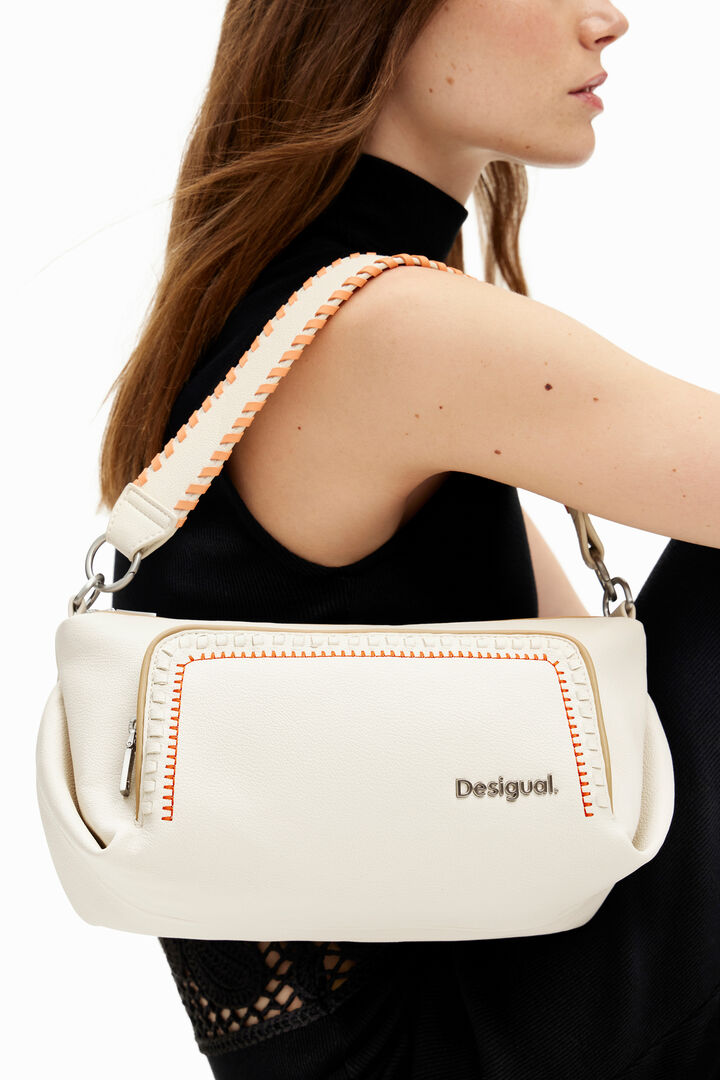 M embroidered shoulder bag | Desigual