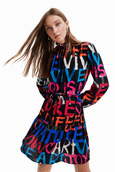 メッセージ ショート チュニックワンピース | Desigual