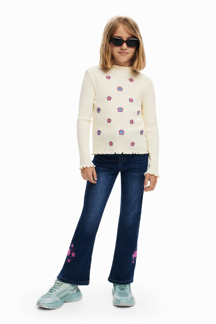 Camiseta manga larga flores | Desigual