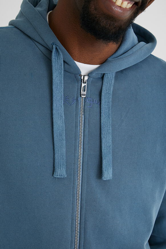 Plush hooded sweatshirt jacket | Desigual