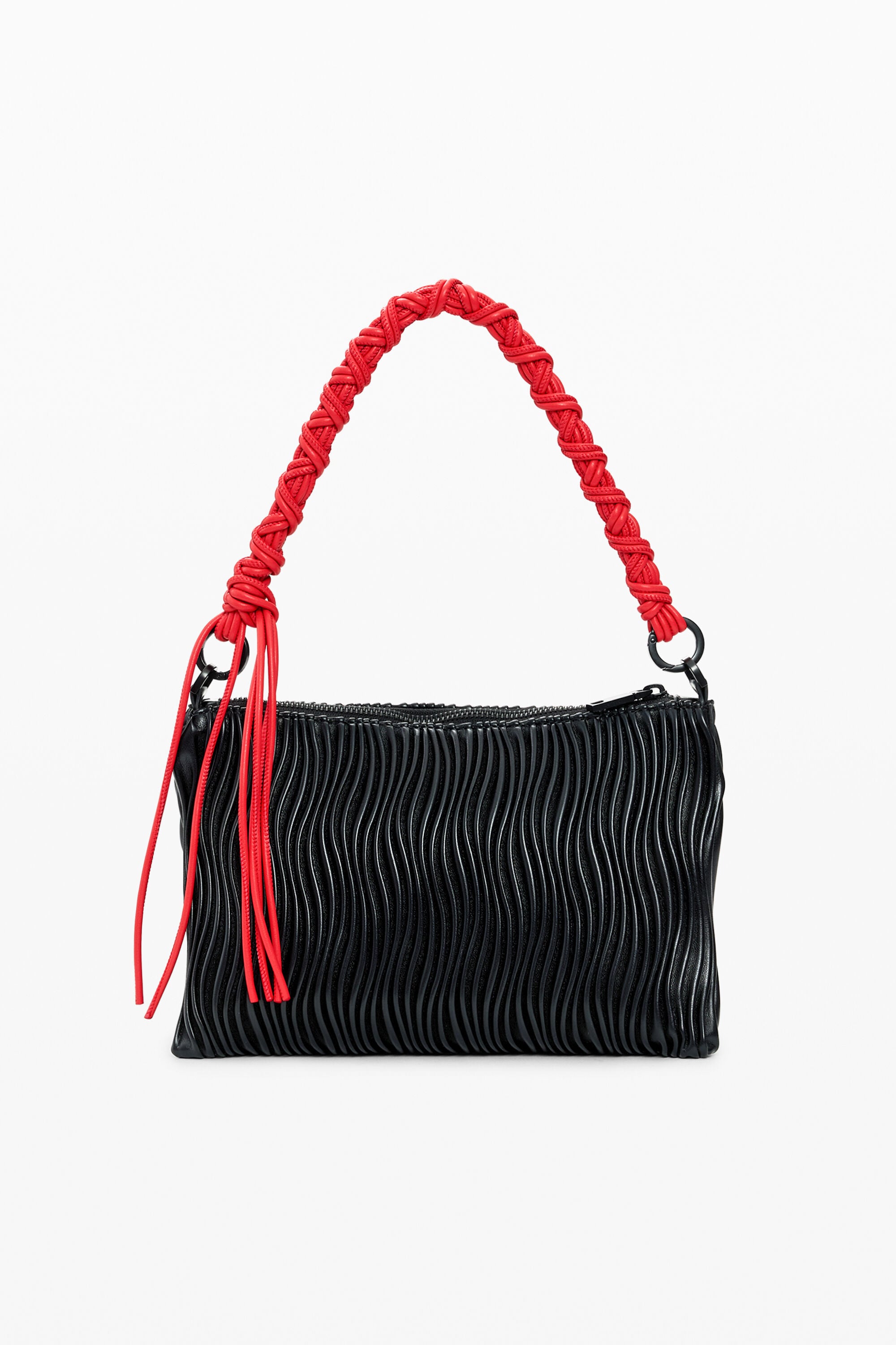 Bolso mediano relieve - BLACK - U