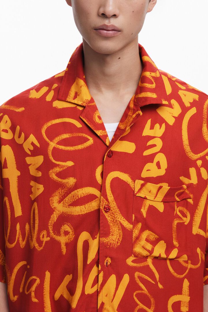 Short-sleeve lettering shirt