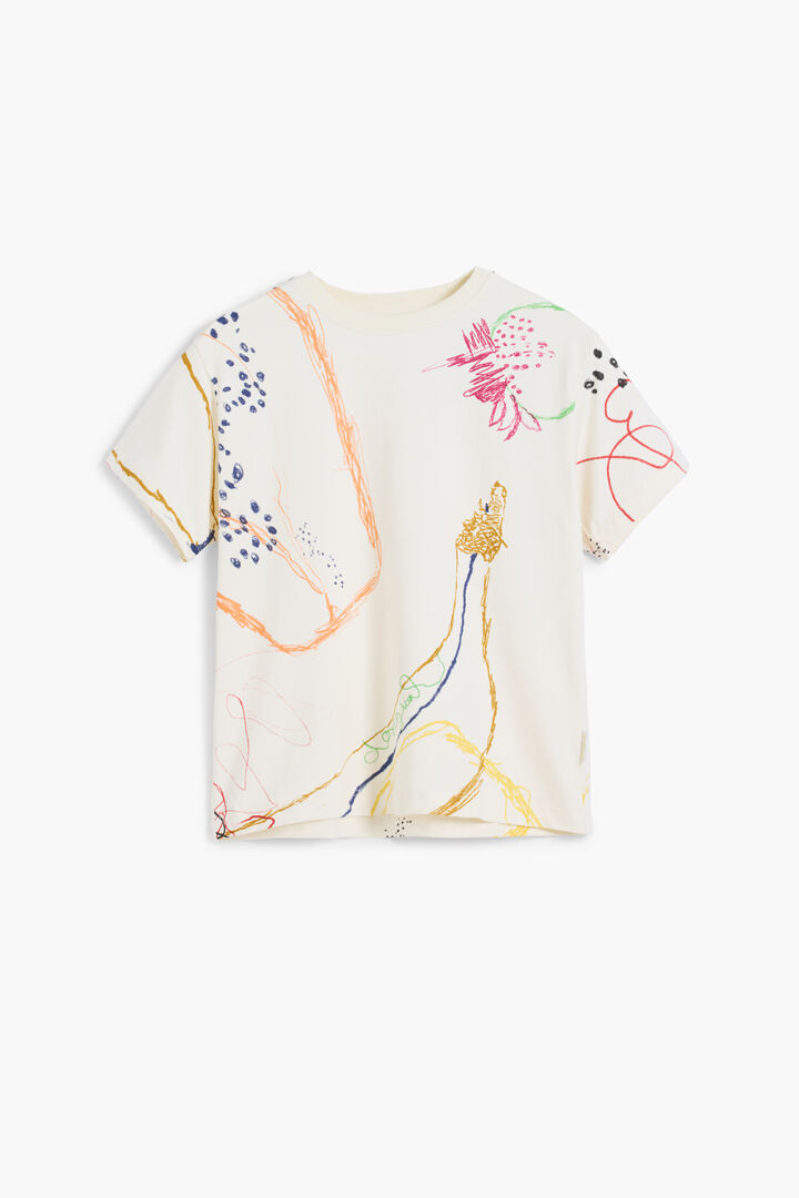 Short sleeve brushstroke T-shirt | Desigual