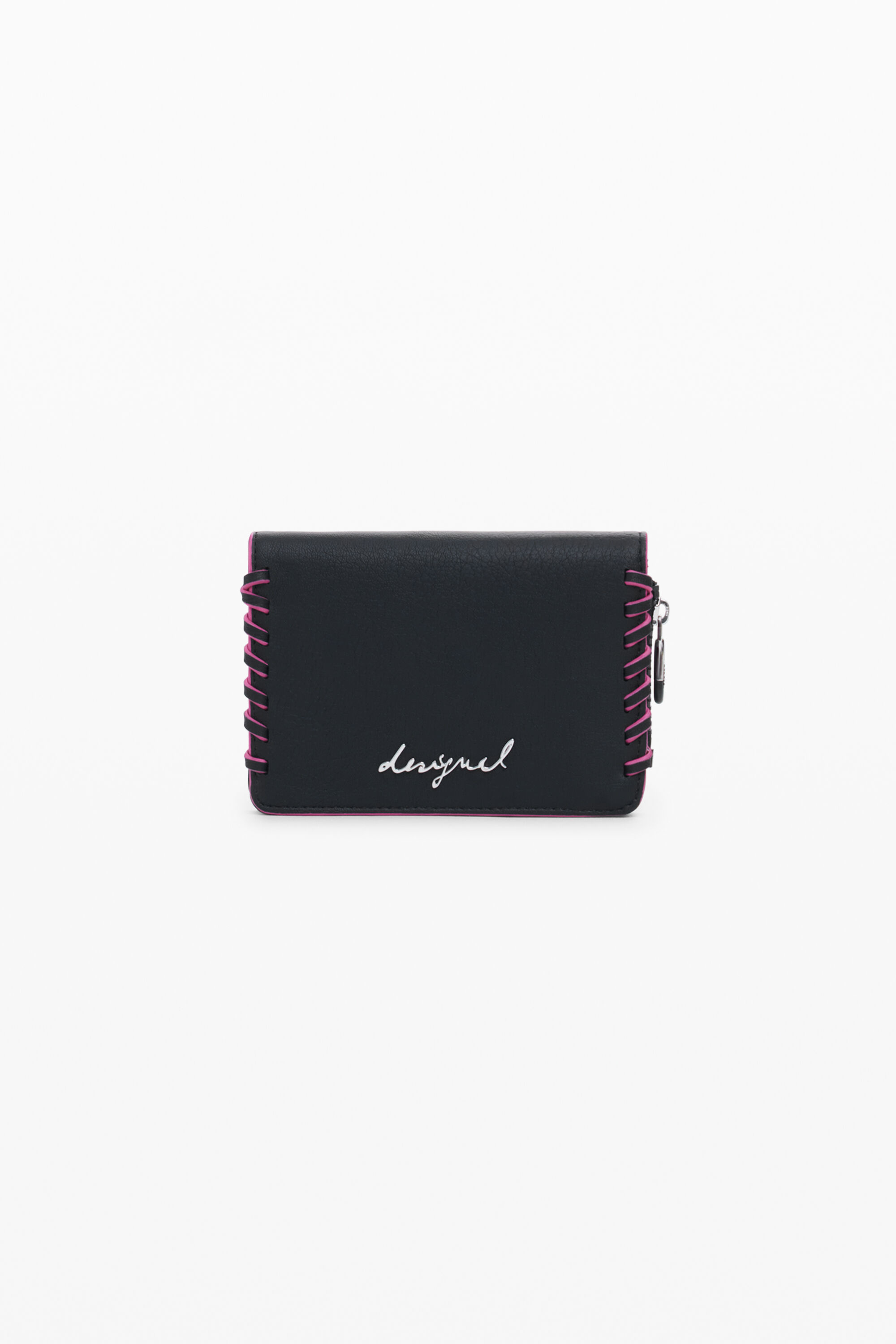 Petit porte-monnaie effet cuir tressé - Desigual - Modalova