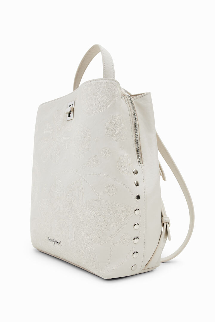 Mochila pequeña efecto piel | Desigual