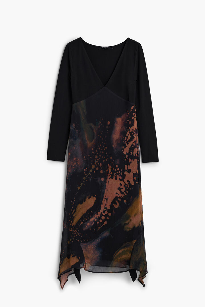 Printed long dress | Desigual