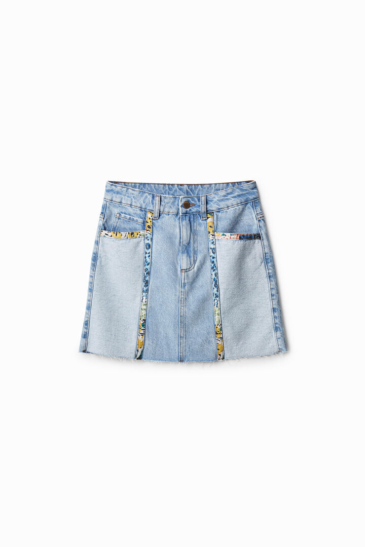 Jeans mini krilo z našitki | Desigual