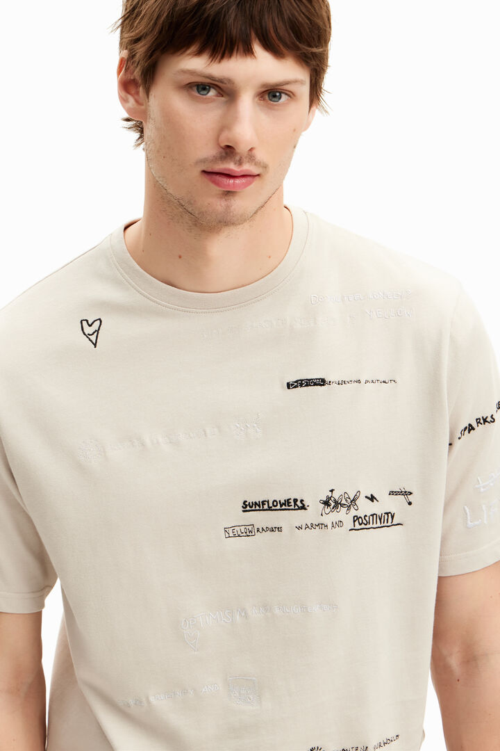 Short-sleeved T-shirt with lettering design | Desigual