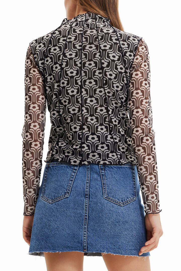 Camiseta tul estampado retro | Desigual