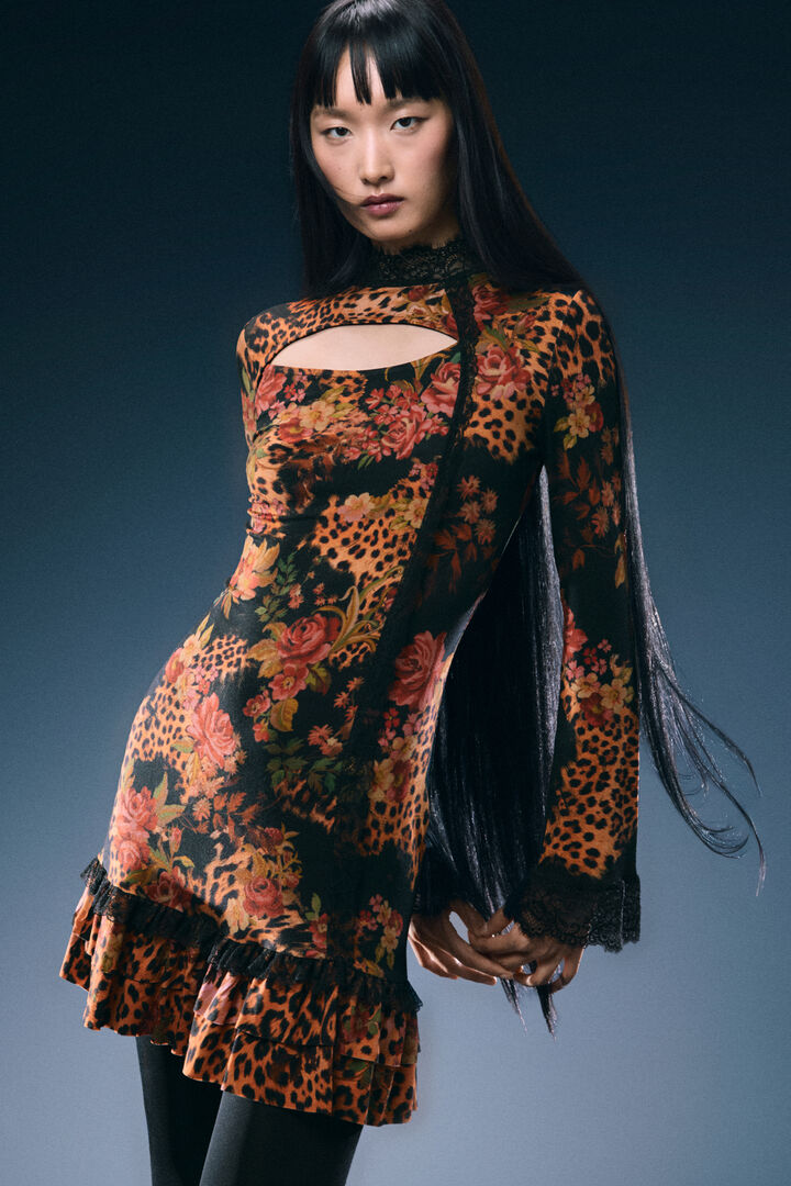 Printed short dress