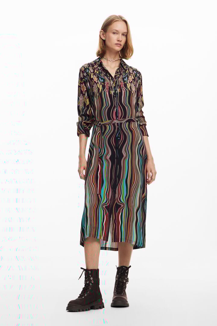 Vestido midi camisero | Desigual