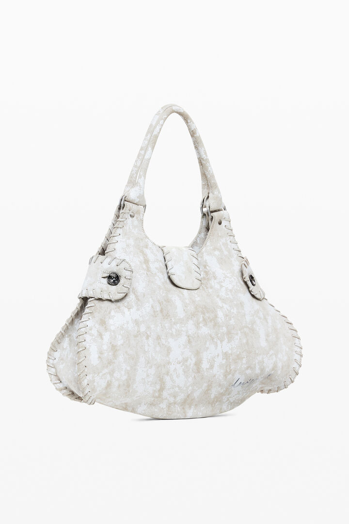 Medium woven leather bag | Desigual
