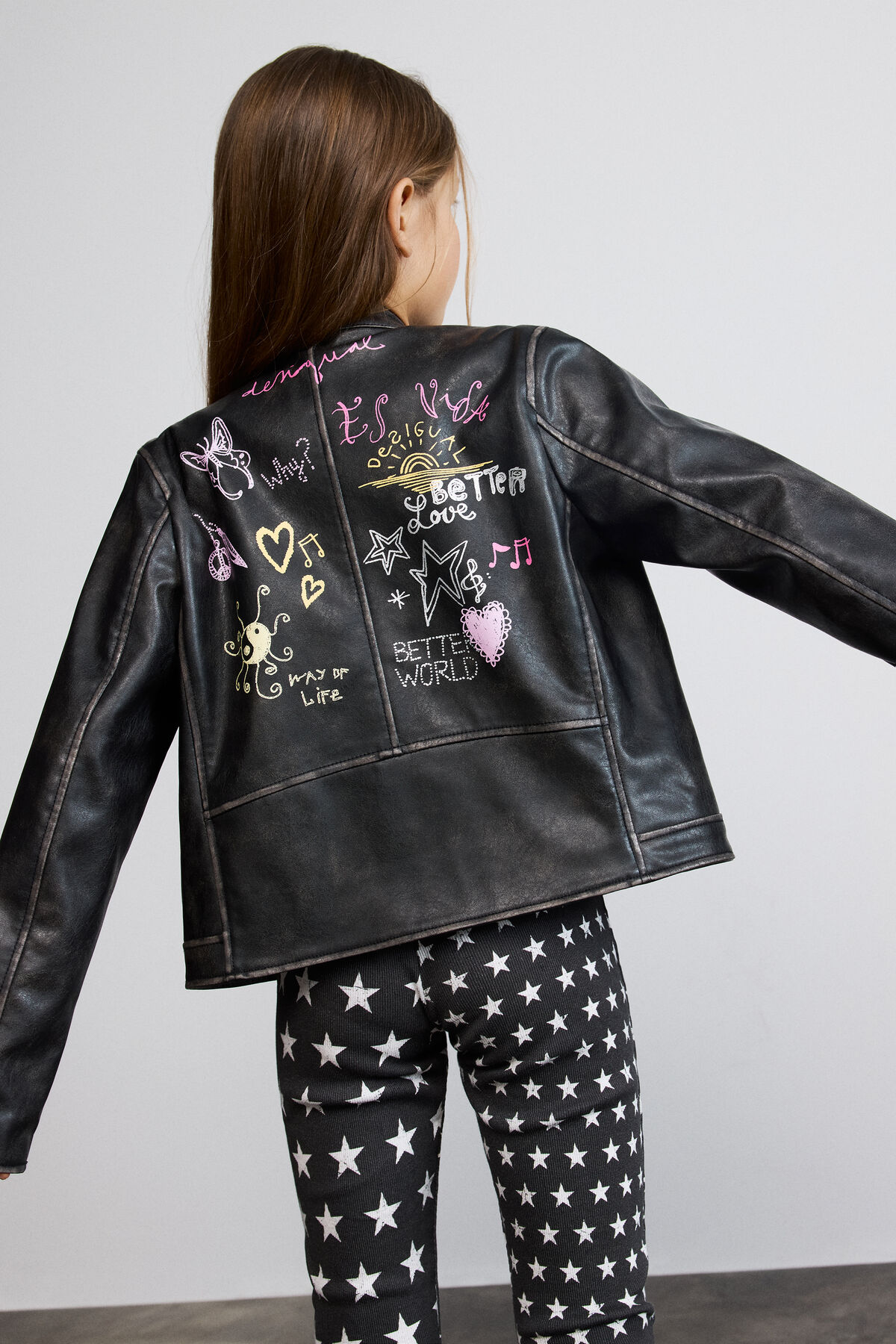 フェイクレザージャケット 子供用 I Desigual.com