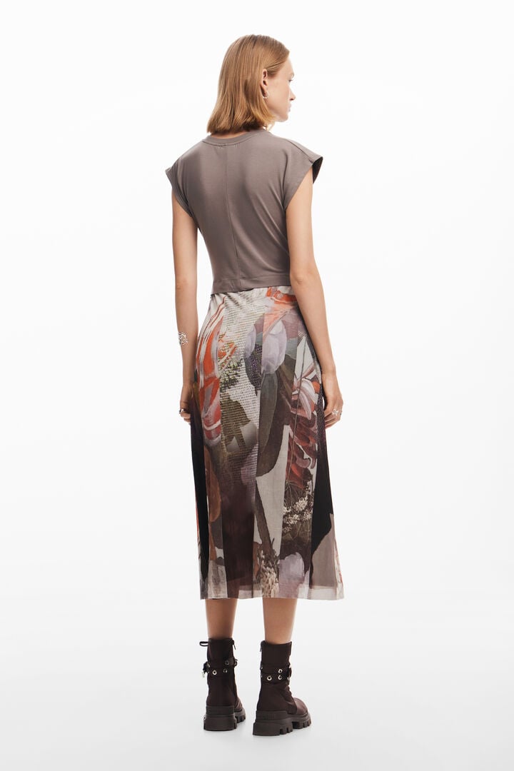 Vestido midi híbrido flores | Desigual