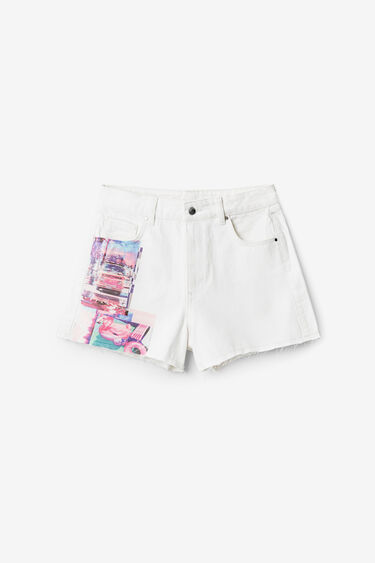 Shorts in denim patchwork | Desigual
