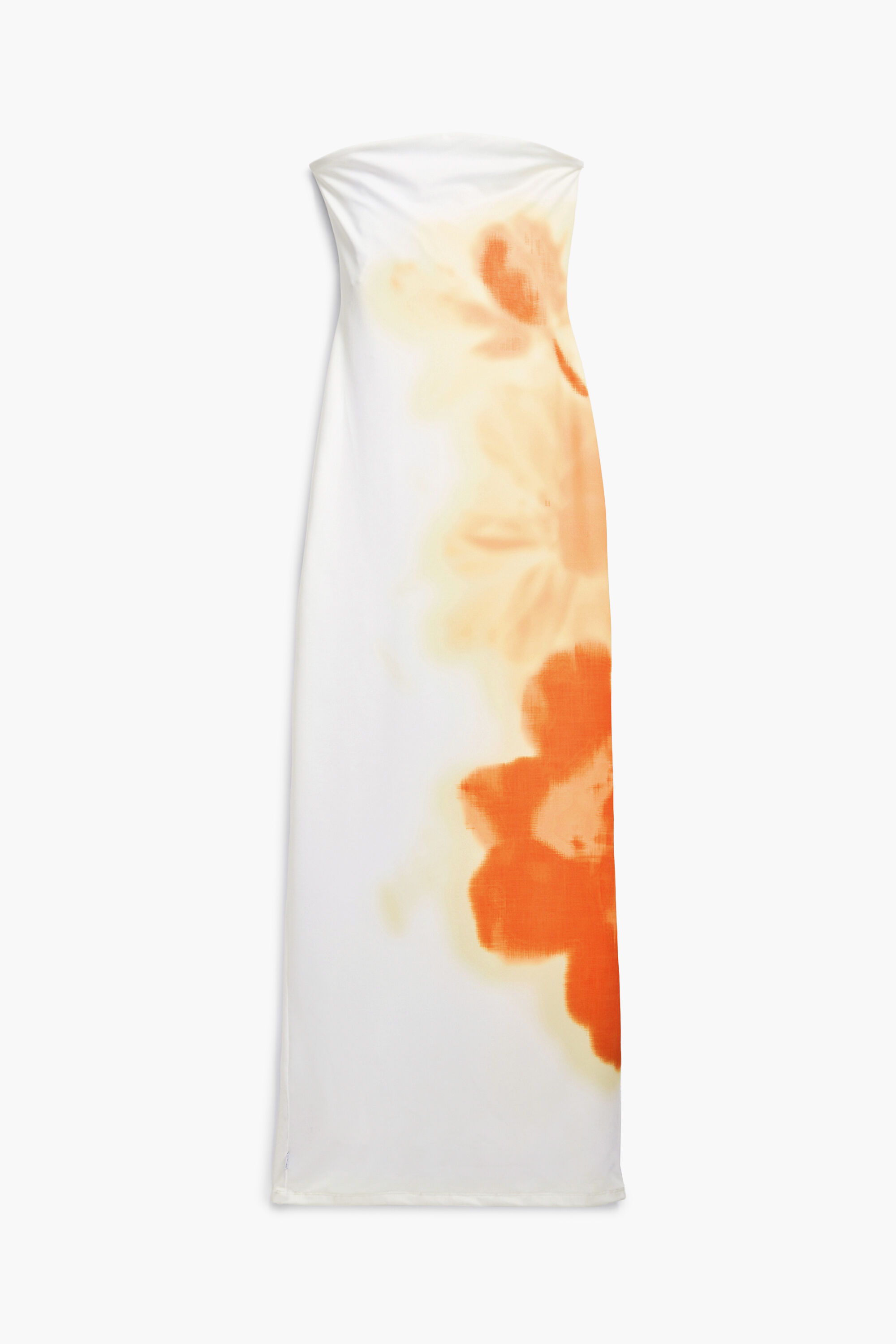 Desigual, Bandeaujurk Met Bloemen, Polyester, Wit, M