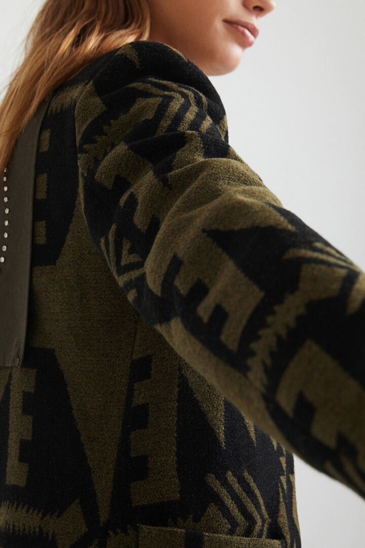 Slim wool print blazer | Desigual