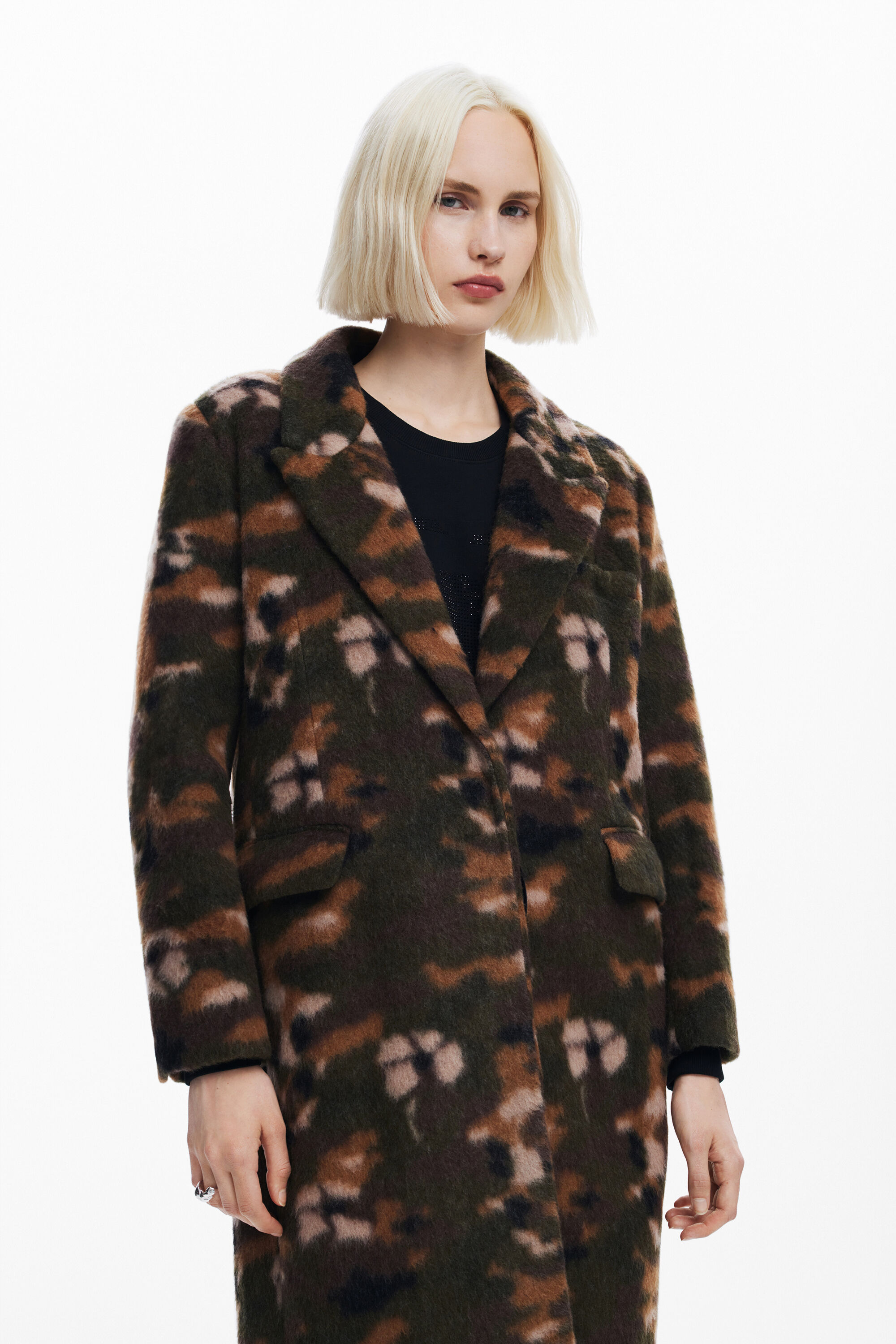 Manteau long imprime pour femme I Desigual
