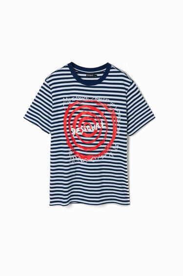 T-shirt spirale avec logo | Desigual