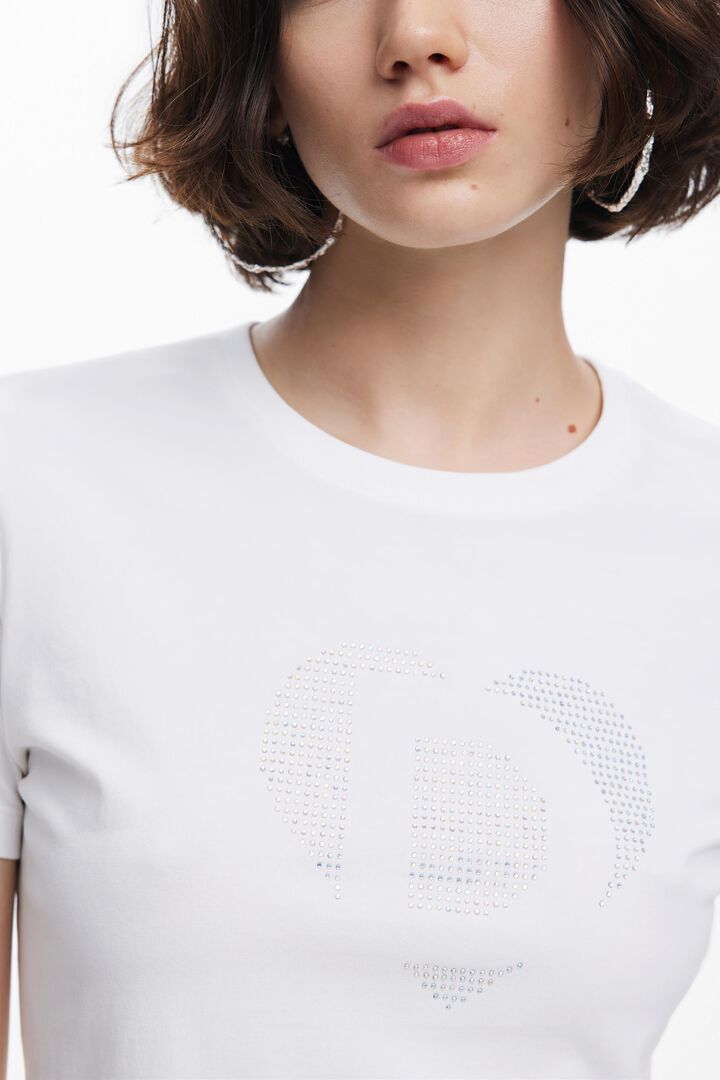 Camiseta imagotipo strass | Desigual