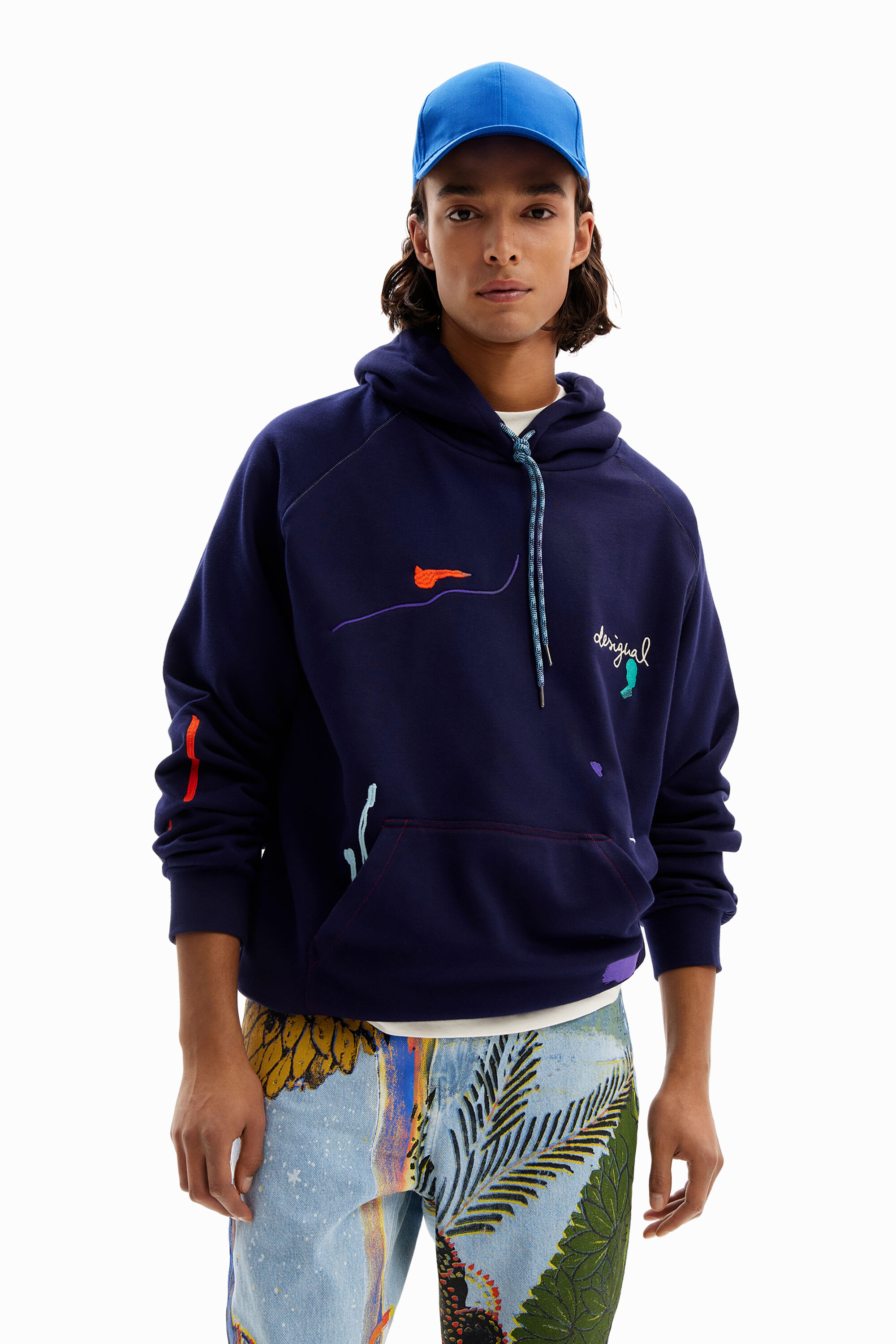 Desigual Paint embroidery hoodie