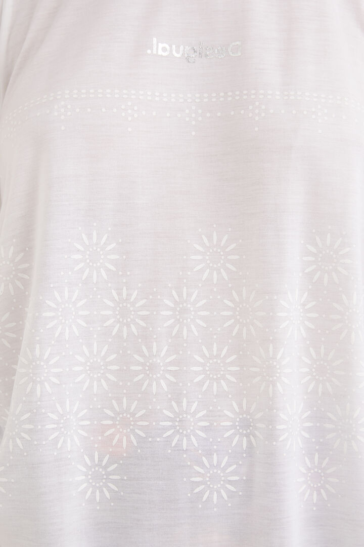 Ruched flocked T-shirt | Desigual