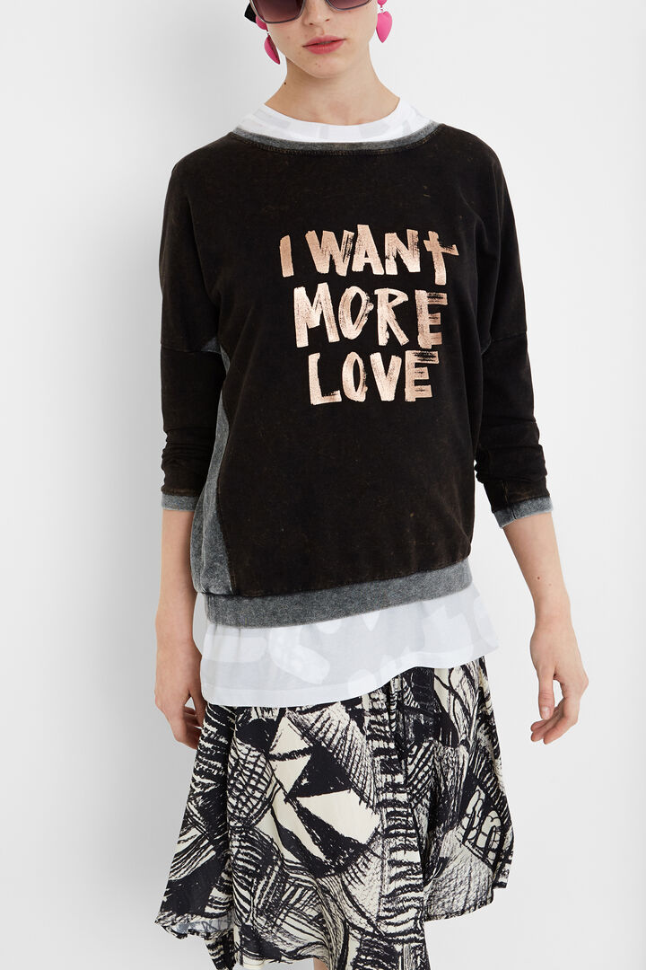 Love worn sweatshirt | Desigual