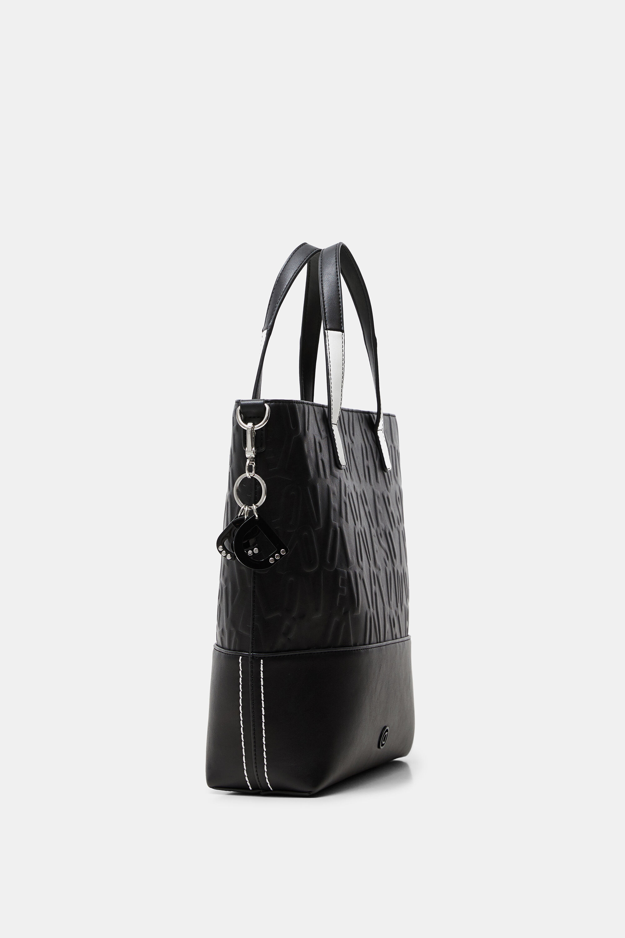 Bolso desigual blanco y negro deals