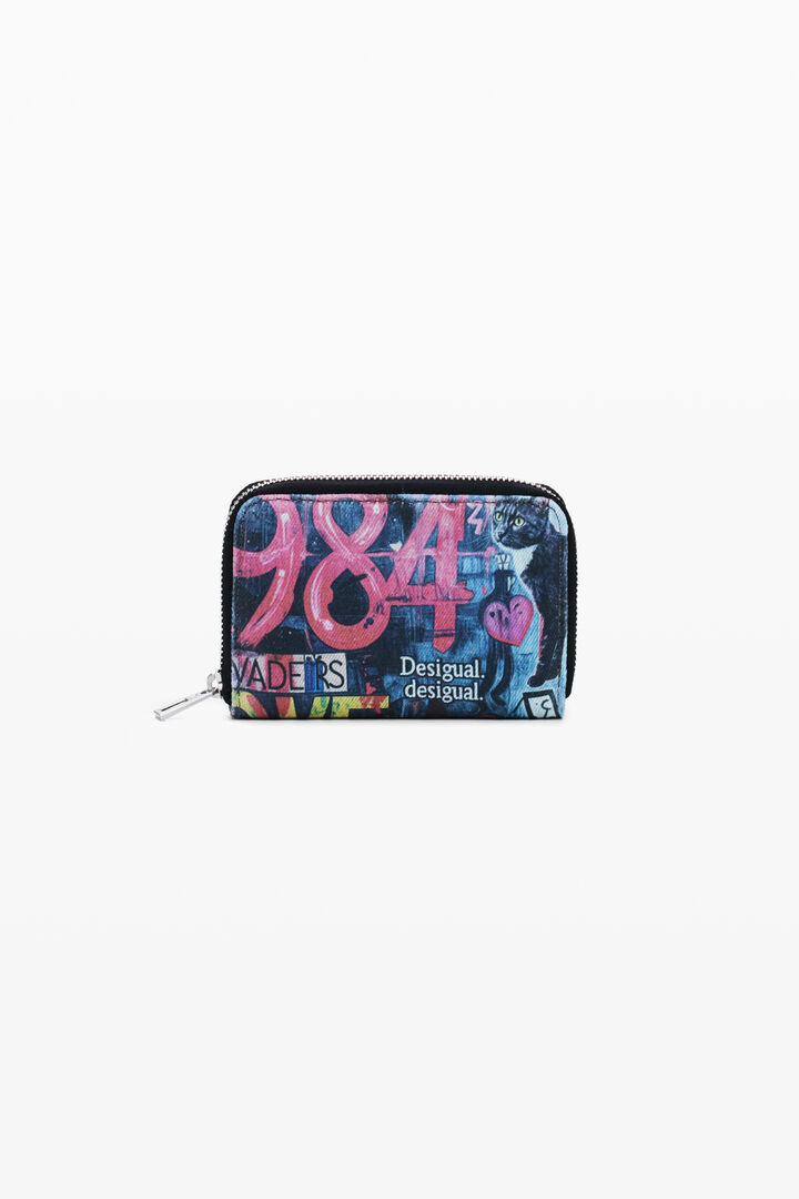 Petit porte-monnaie graffiti chat | Desigual