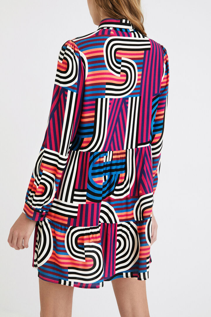 Short geometric shirt dress | Desigual