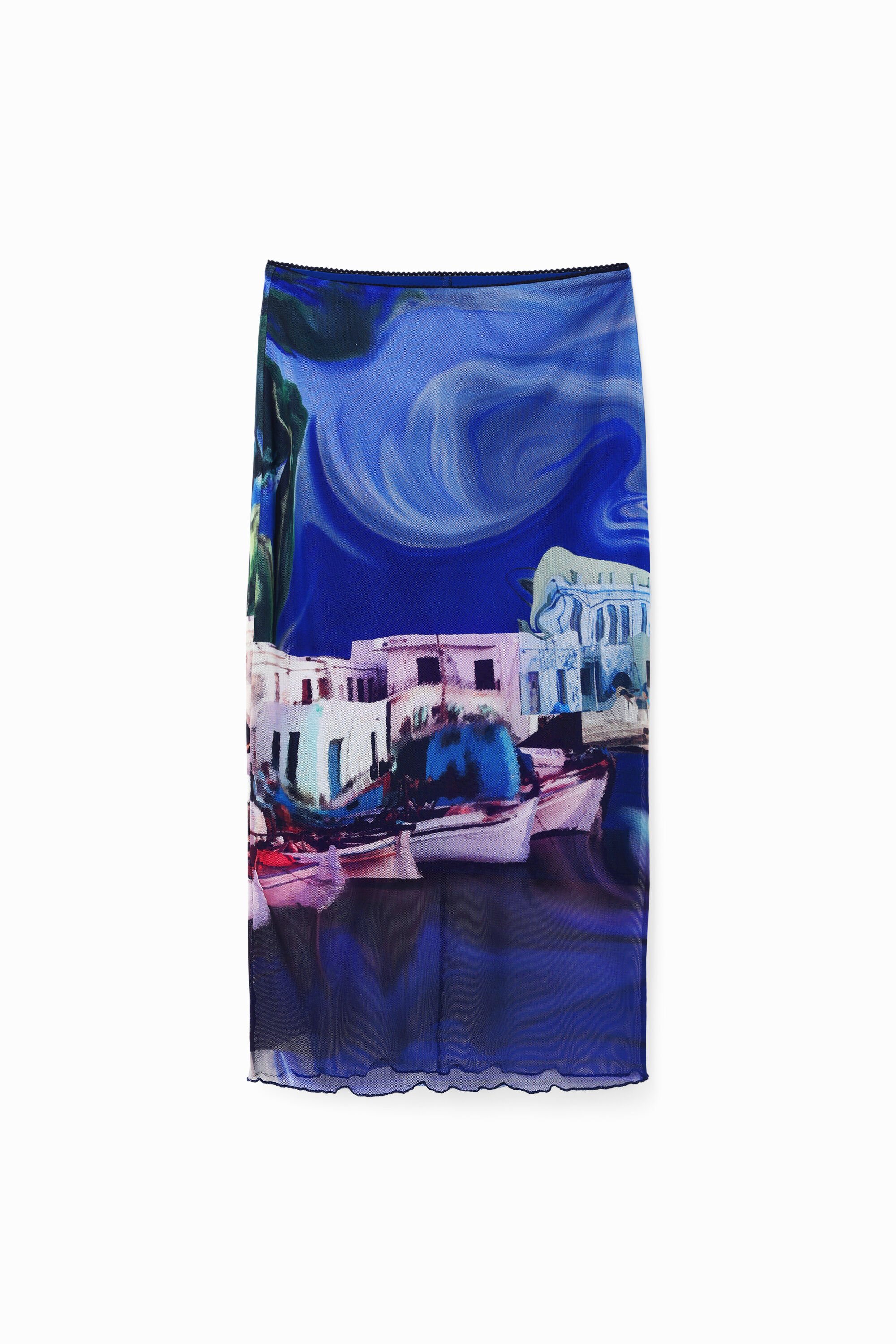 Falda midi paisaje M. Christian Lacroix