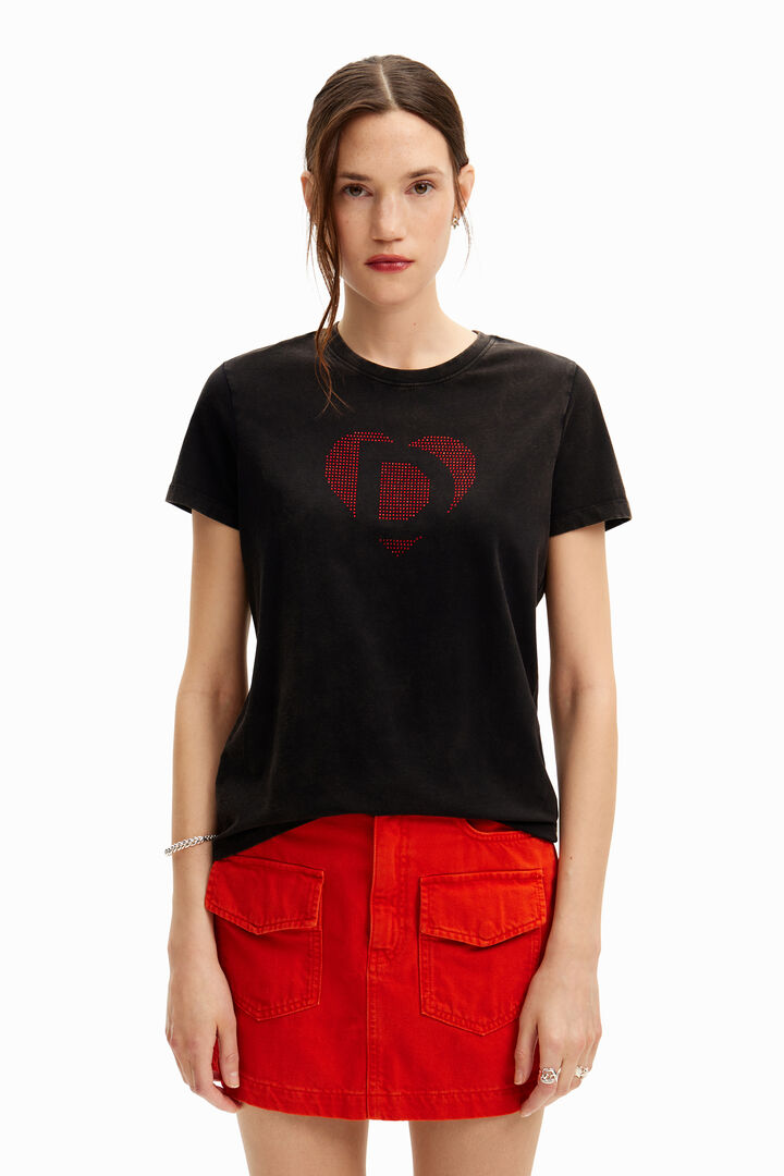 T-shirt imagotype strass | Desigual