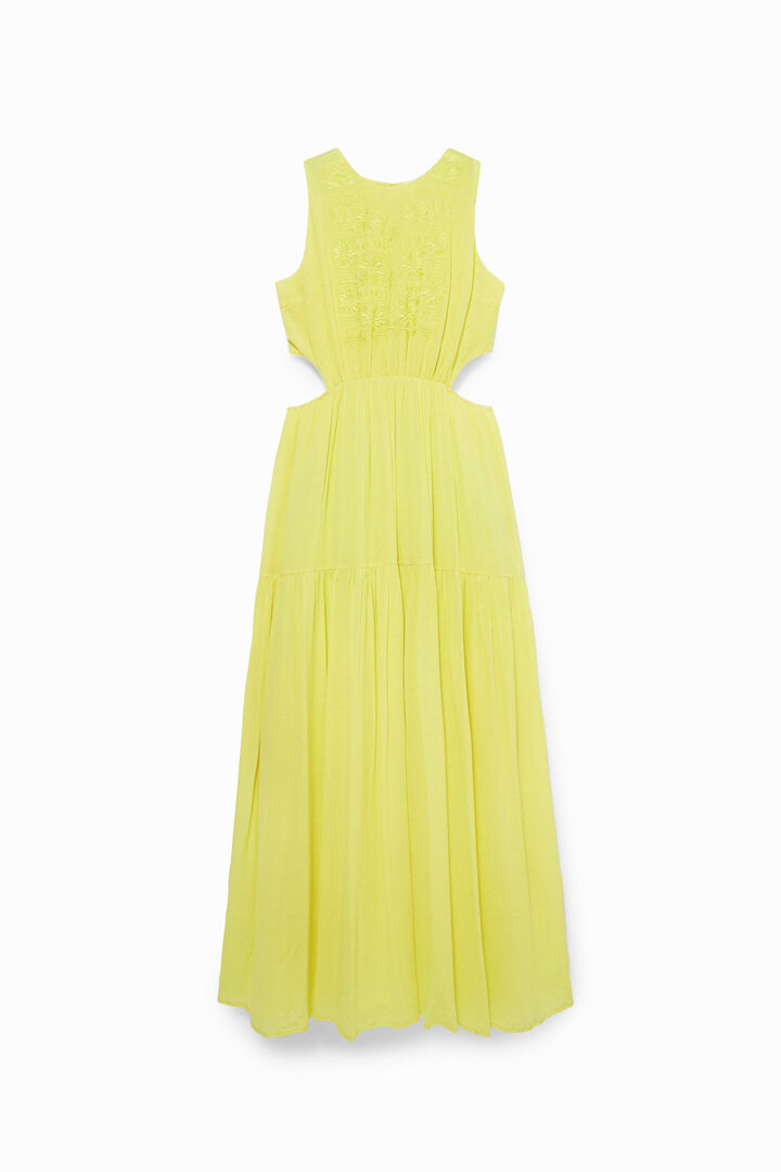 Yellow cut-out dress | Desigual