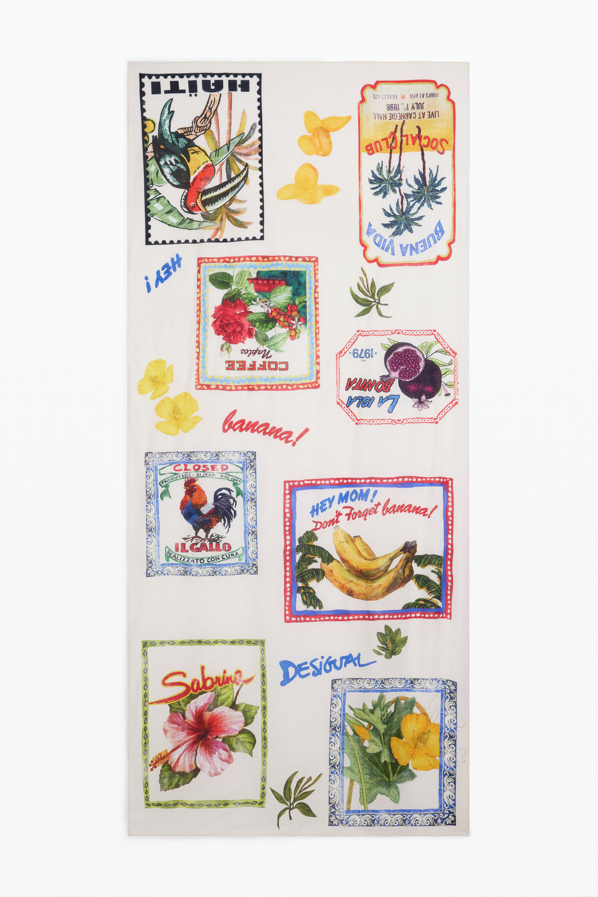Desigual Foulard con francobolli
