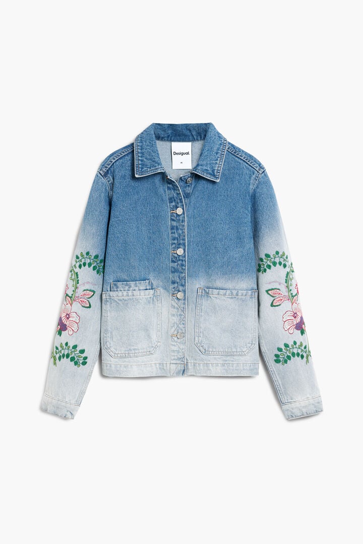 Denim jacket flowers