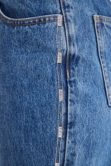 Rhinestone mom jeans | Desigual