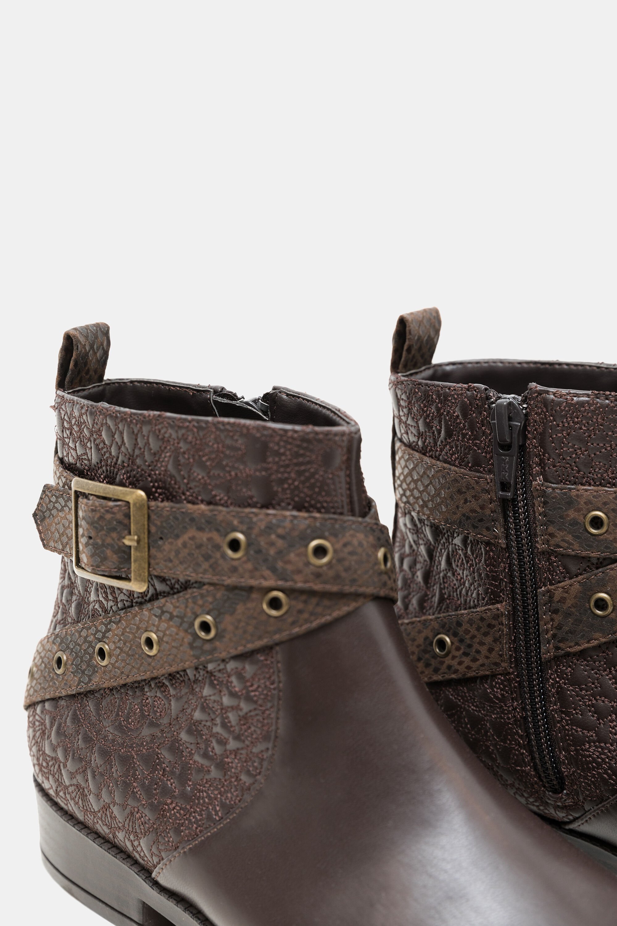 Flat ankle boots mandalas | Desigual.com