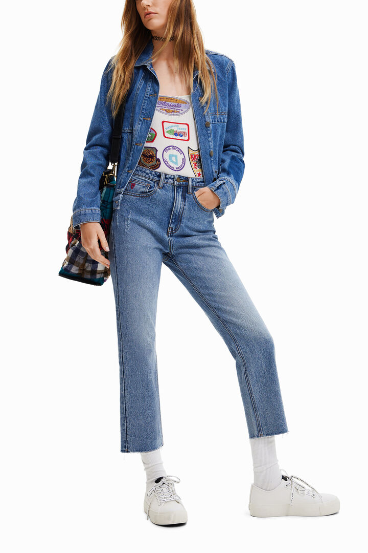 Body with college patch print | Desigual