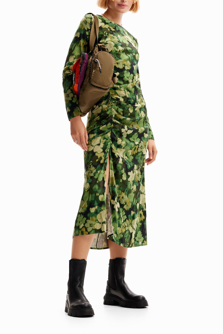 Vestit midi frunzit | Desigual