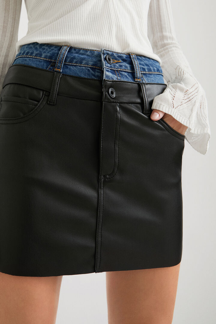 Minifalda slim doble cintura | Desigual
