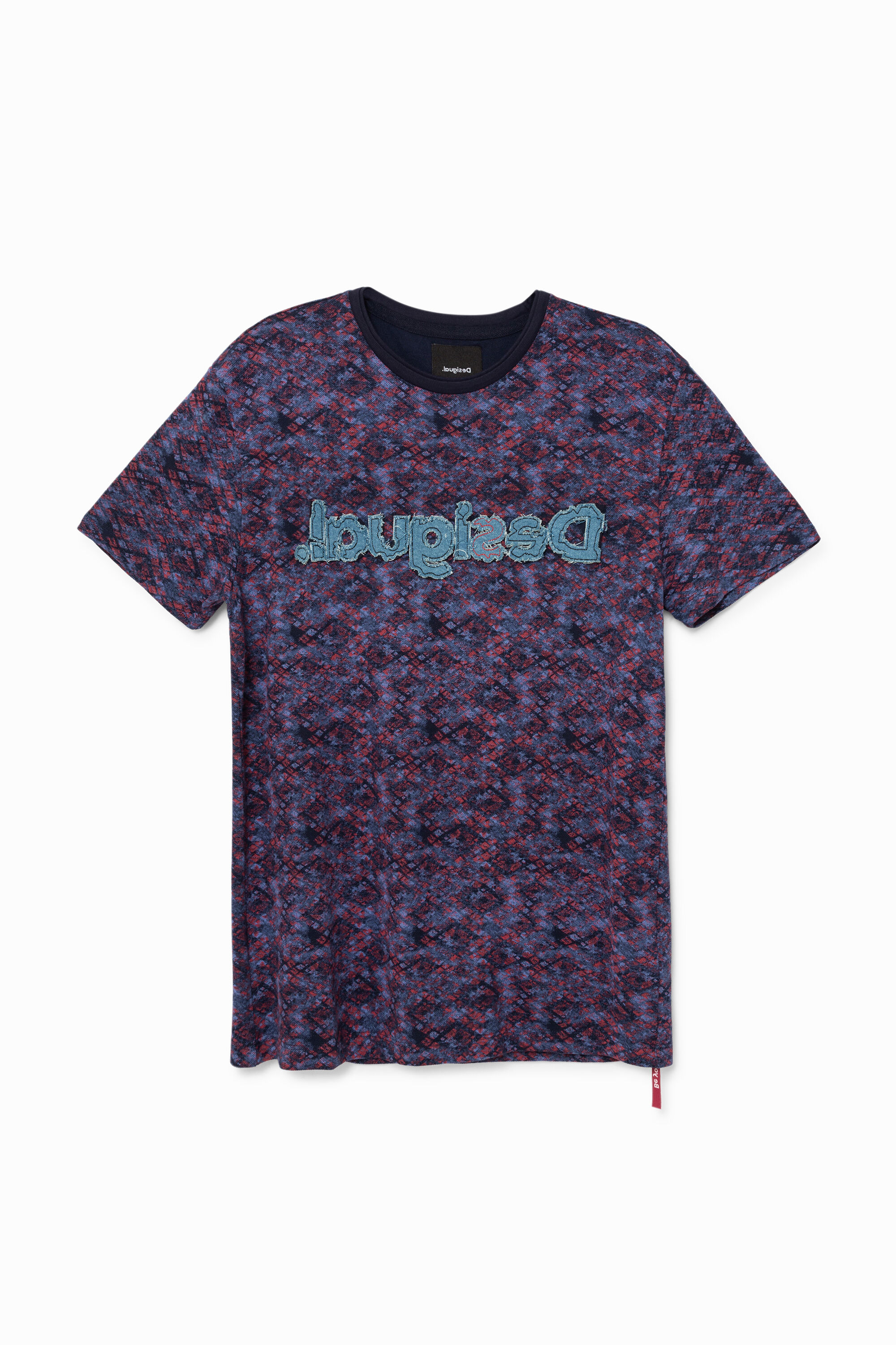 Denim logo print T-shirt