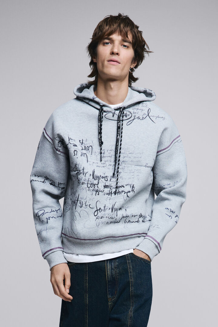 Hoodie with lettering