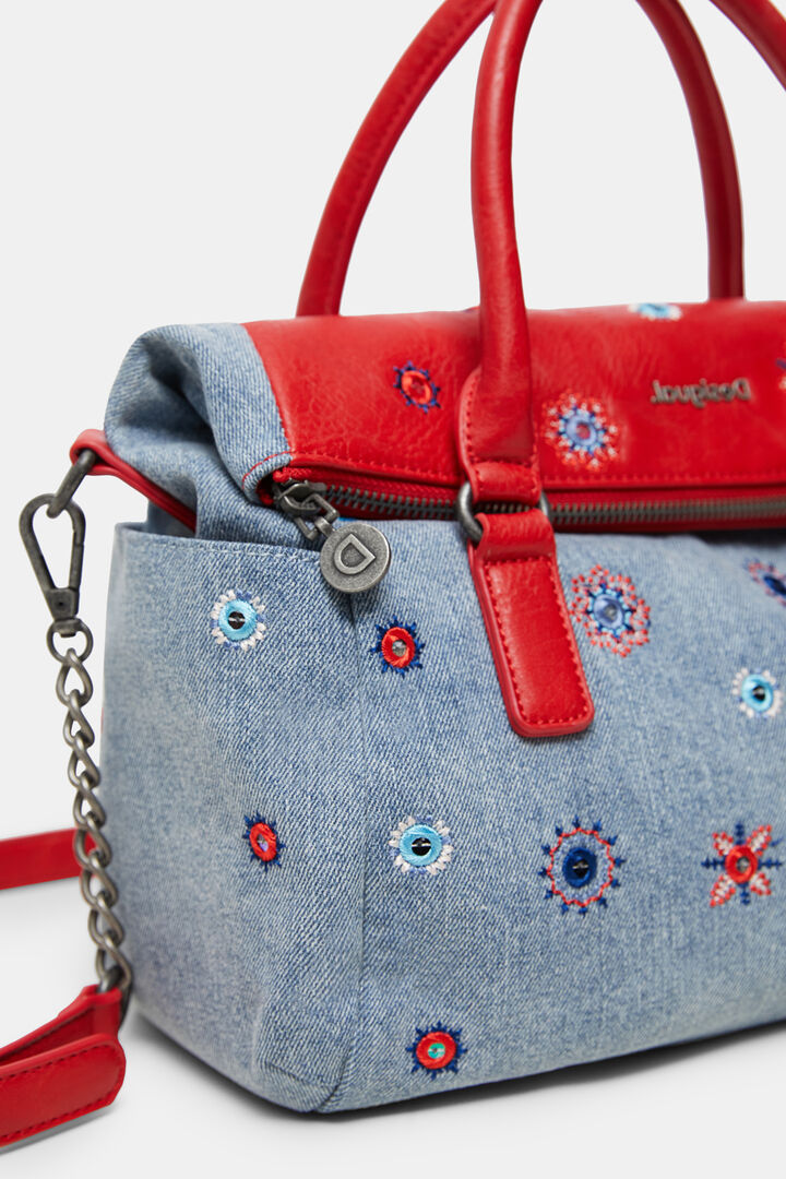 Bolso de mano algodón bordado | Desigual