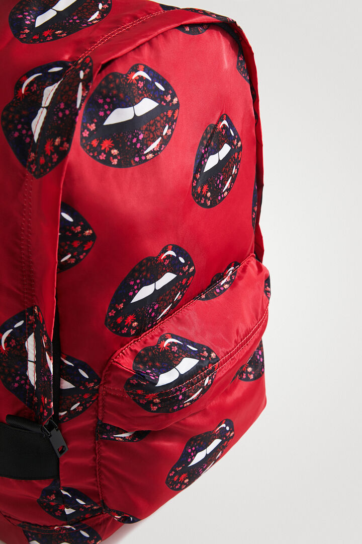 Foldable lips backpack | Desigual