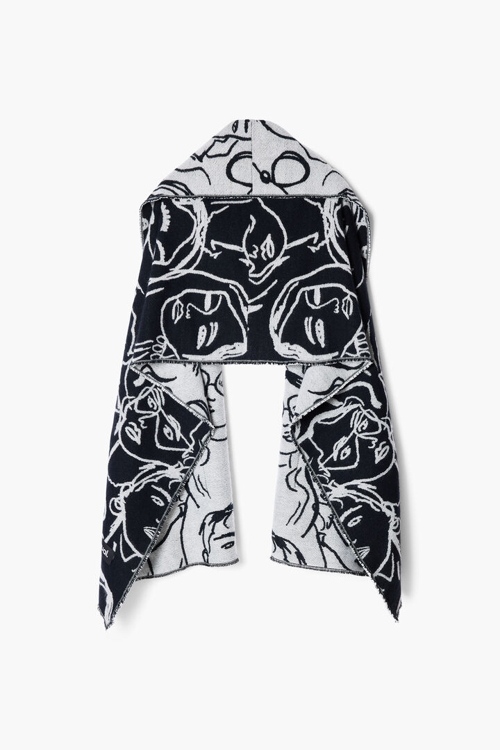 Long scarf with faces | Desigual